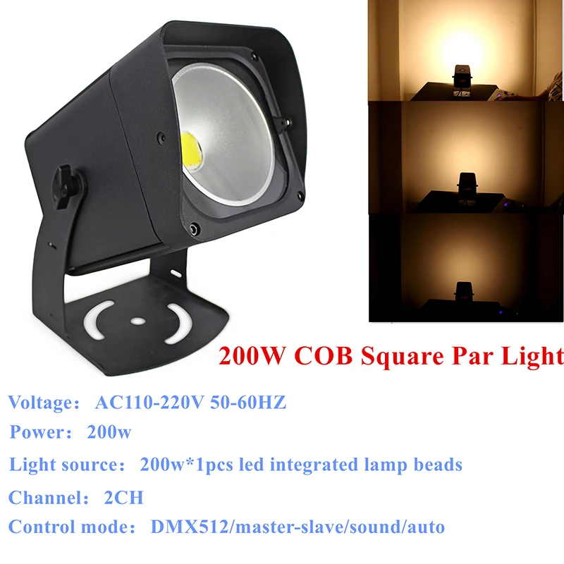 LED Par свет с COB 200 Вт высокой мощности алюминия DJ DMX Led Луч мыть стробоскопический