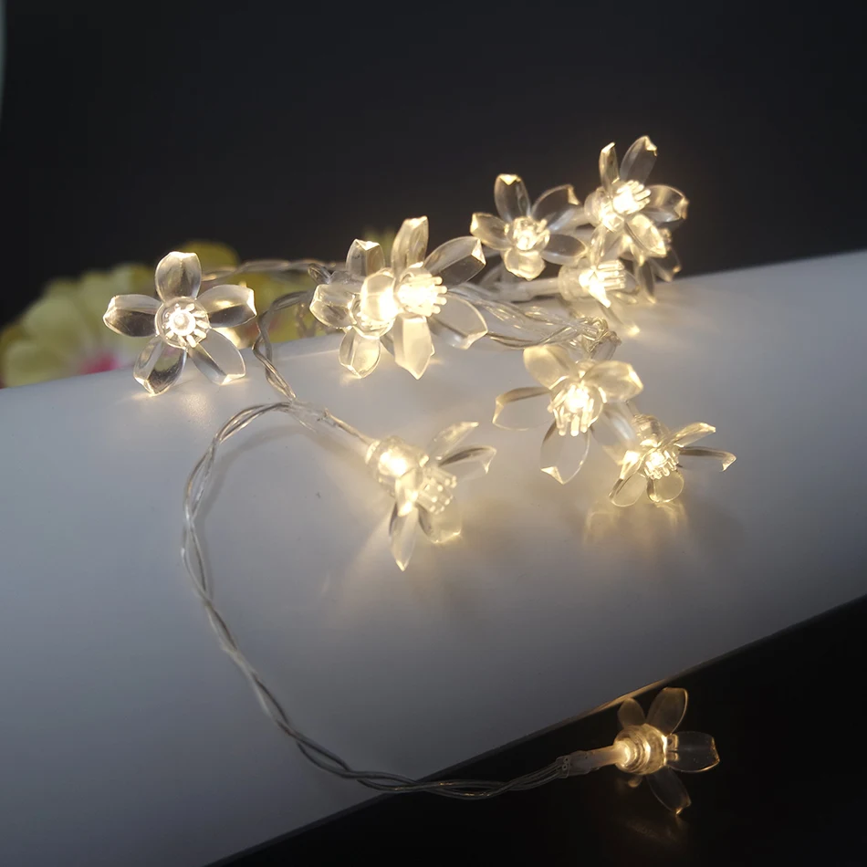 Гирлянда с вишневым цветком светильник Декоративная гирлянда на батарейках | Дом