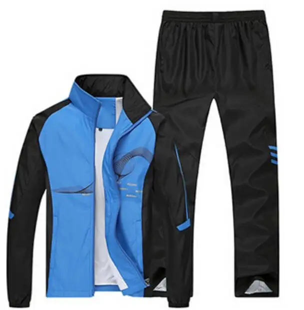 blue Женская спортивная одежда спортивный костюм пэчворк женские толстовки и свитшоты костюмы Топ куртка+ брюки длинные штаны комплект из 2 предметов 5xl - Цвет: blue