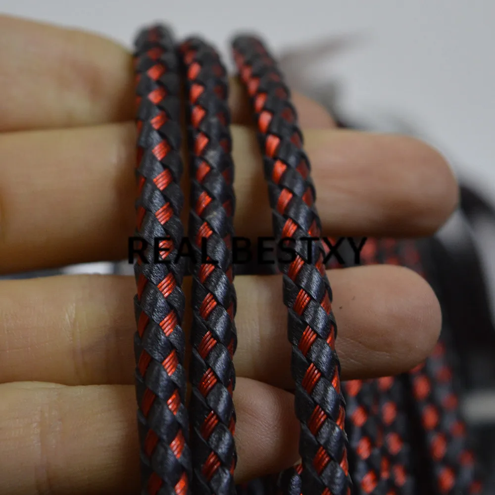 Реальный BESTXY 5 м/лот мм черная круглая плетеная нить из нержавеющей стали