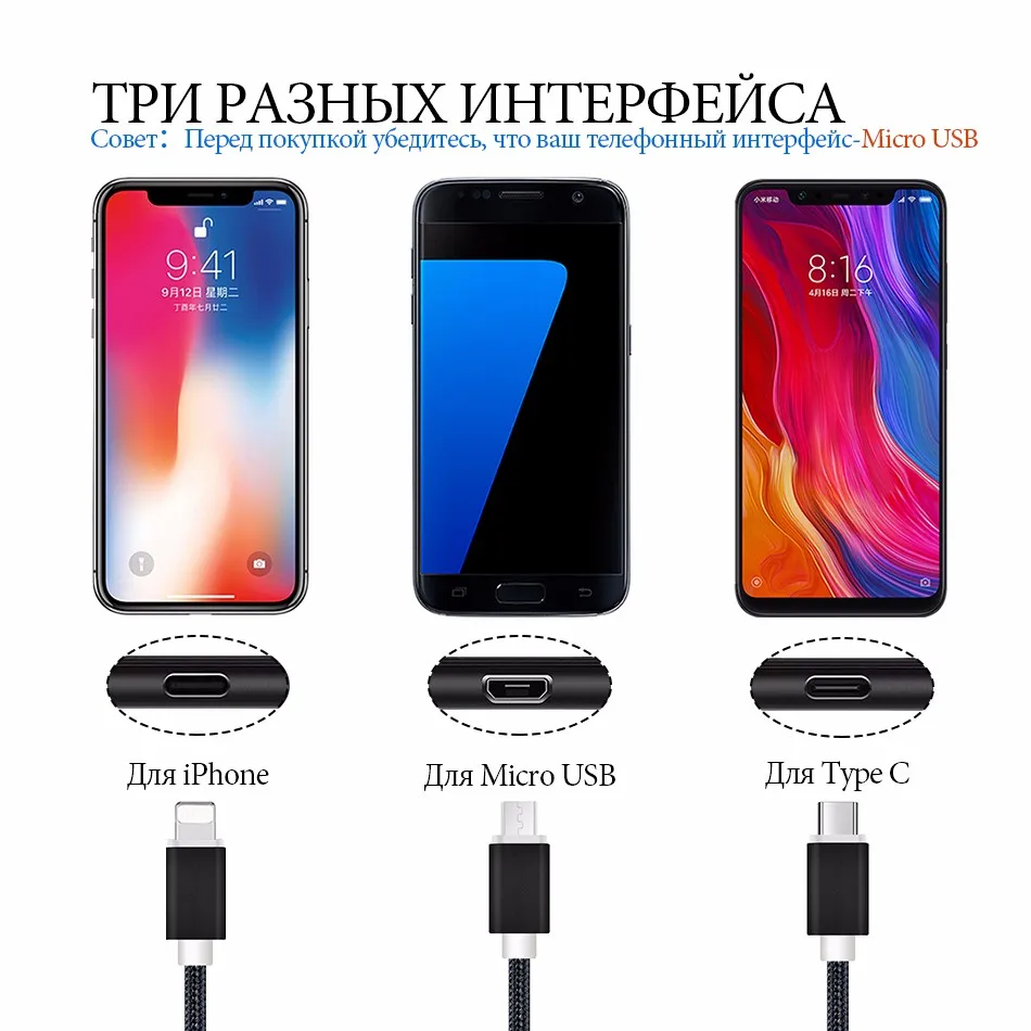 Micro Usb кабель Android Быстрая зарядка USB синхронизации данных Зарядное устройство кабели мобильный телефон кабель для samsung A7 S7 для Xiaomi 1 м/2 м/3 м провода