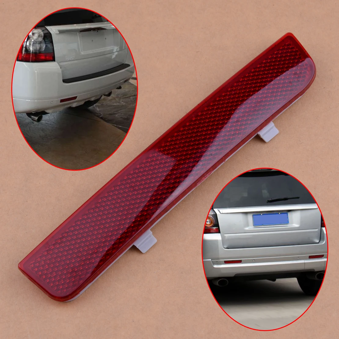 Красный отражатель заднего бампера DWCX RH LR006348 для Land Rover LR2 2008 Range 2003 2004 2005 2006 2007 2009