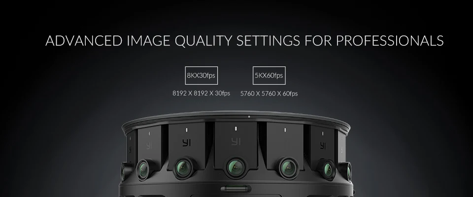 YI HALO VR камера 3D-360 камера 5 ГГц Wi-Fi 2,2 дюймовый сенсорный ЖК-экран 100 минут работы от аккумулятора Основной Процессор Ambarella