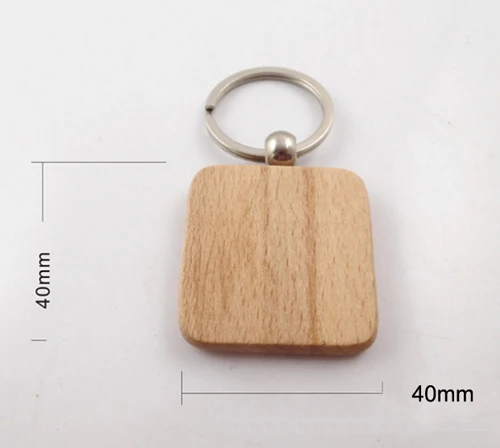 3 Square 100 шт./лот натуральный деревянный брелок бесплатно для DIY 1 сторона логотип бук деревянный брелок квадратная круглая форма сердца брелок из дерева - Цвет: 3 Square