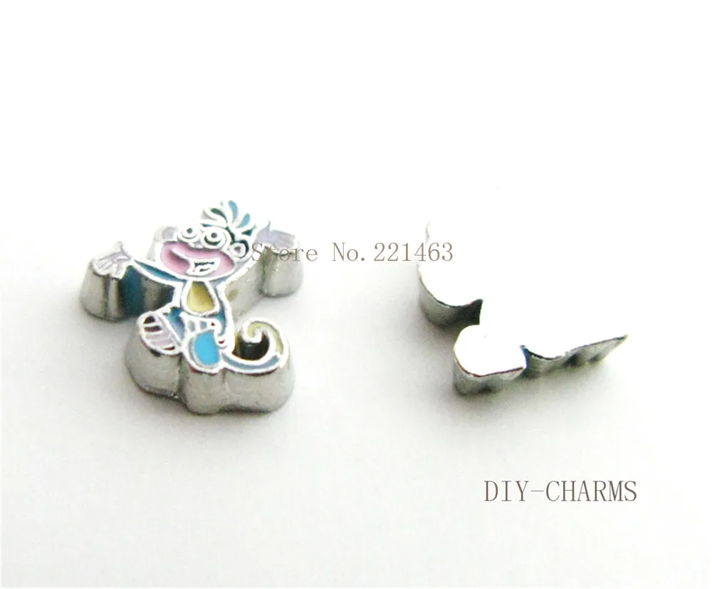 10 шт. прекрасная обезьяна плавающей медальон шарм Fit жилая памяти FC1536 как семья