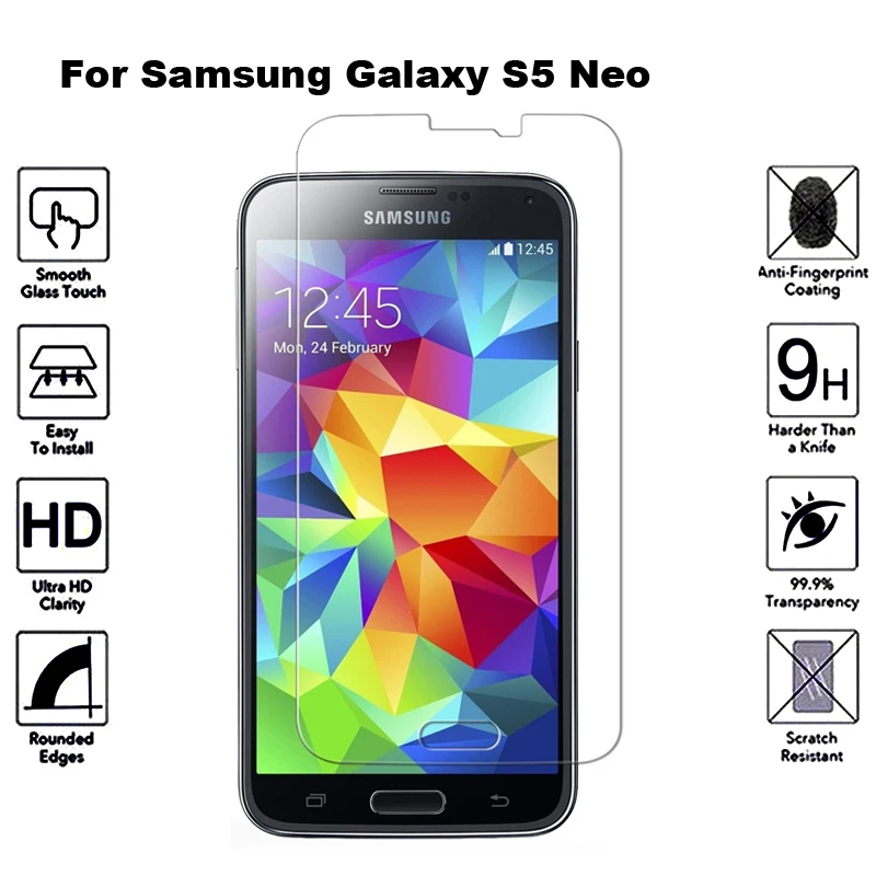 2 шт. стекло для Samsung Galaxy S5 Neo Защитная пленка для экрана закаленное стекло для Samsung Galaxy S5 Neo G903F G903 SM-G903F S5Neo