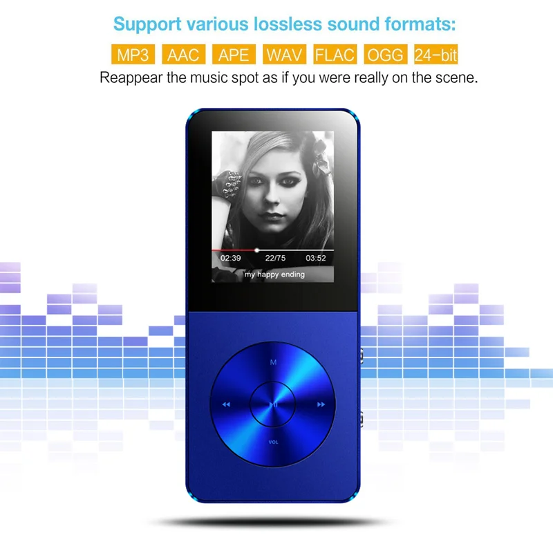Новые металлические спортивные MP3 плеер Портативный аудио 8 ГБ с Встроенный