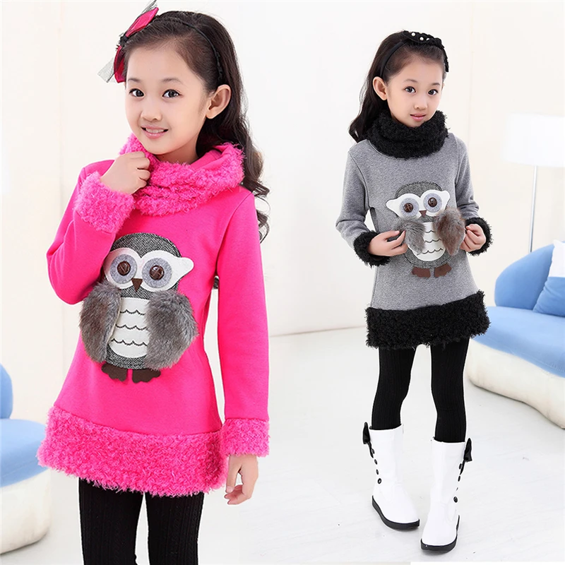 2017 г. Зимняя Подростковая футболка свитер Детская для девочек с изображением