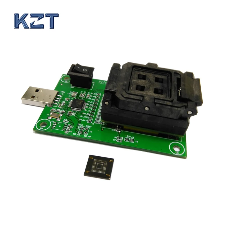 Разъем eMMC153/169 с USB nand размер гнезда для тестирования Вспышки 11 5x13 шаг 0 5 мм