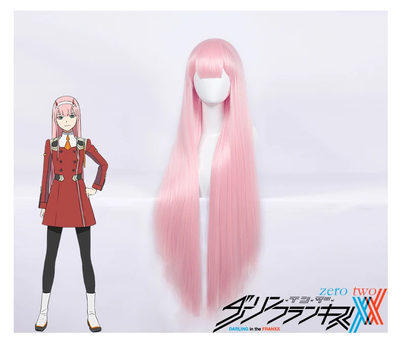 

Аниме DARLING in the FRANXX Strelizia 02 ZERO TWO косплей парик розовые синтетические волосы Comic Con