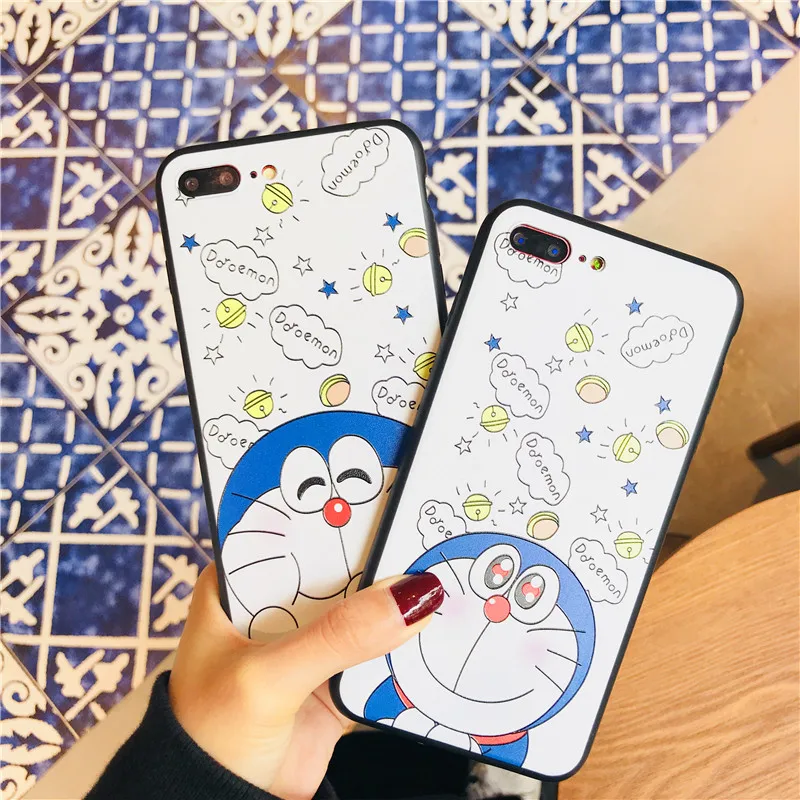 Чехол для телефона Doraemon белого цвета для iPhone XS из мягкого силикона TPU с мультяшным изображением на задней стороне 6 6s+ 7 7P 8 8P X.