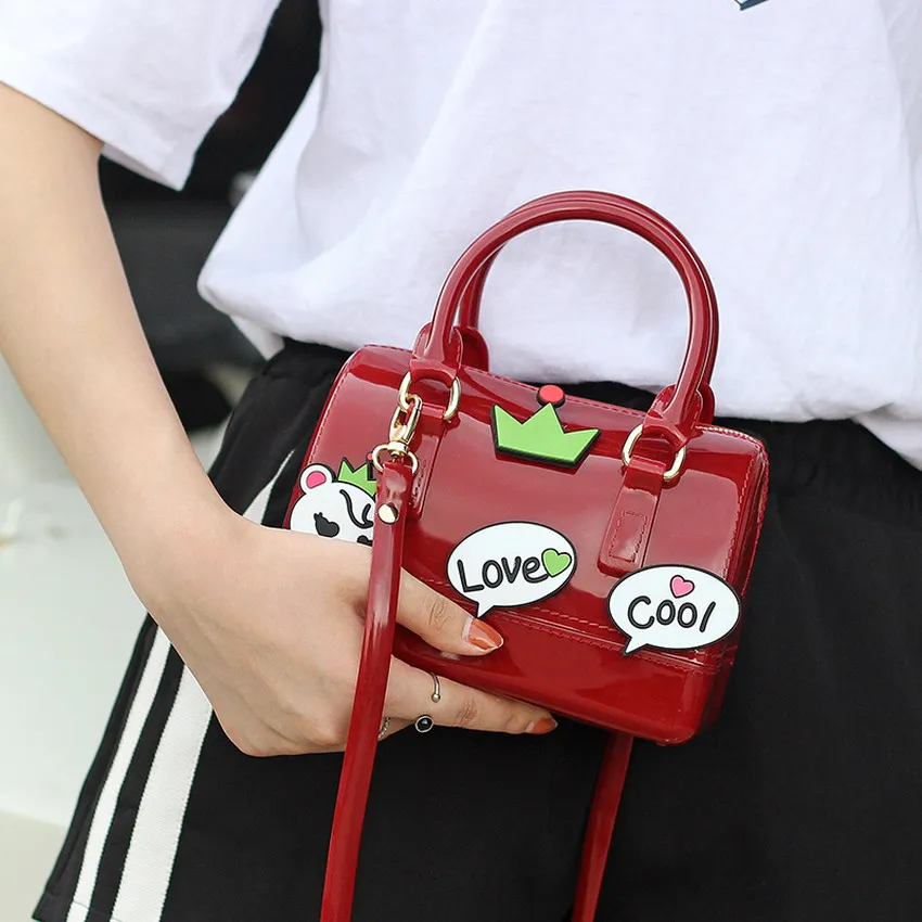 

2020 Sweet Cute Candy Color PVC Jelly Bags Women Handbags Casual Tote Bag Ladies Shoulder Bags Beach Bags Girls Crossbody Bolsos