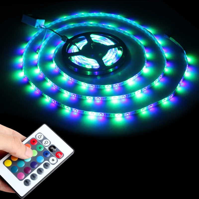 DIY Дизайн 300 LED 5 м 3528 SMD водонепроницаемая гибкая полоса лампа + 24 ключа RC привод фон