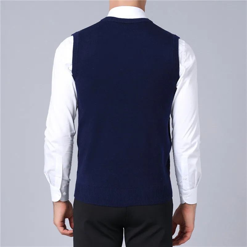 UNIVOS KUNI 2019 Autumn New Fashion Casual Slim Men Sweaters Vest Plaid Men's Pullover свитер Plus Size 4XL J308 | Мужская
