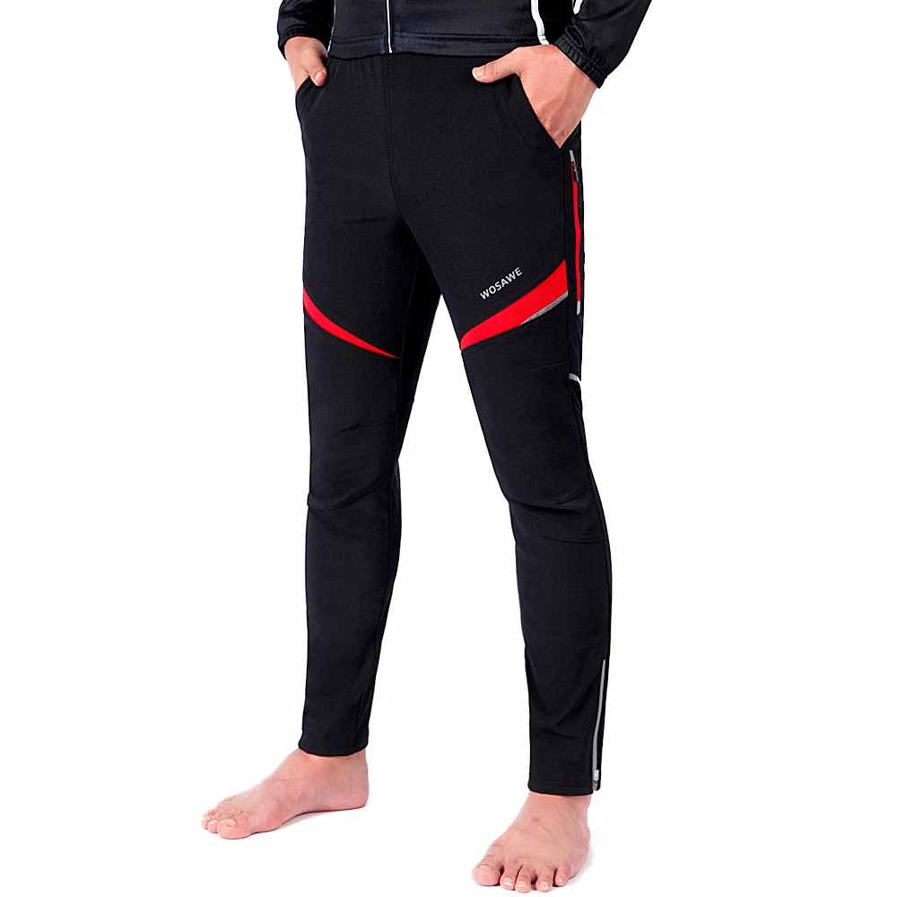 Мужские ветрозащитные брюки WOSAWE спортивные Светоотражающие Брюки для