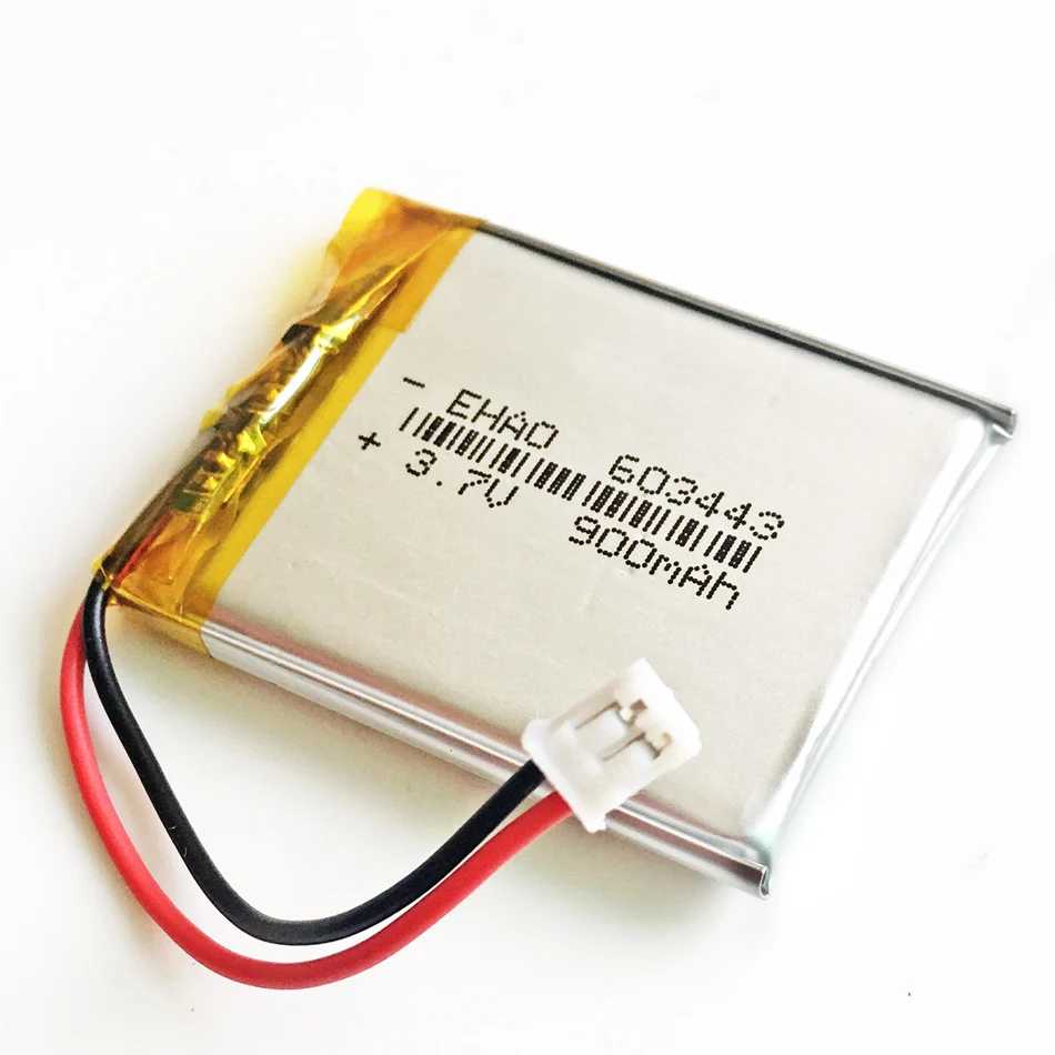 603443 JST PH 2 0 мм 2pin 900 мАч литий-полимерная аккумуляторная батарея 3 7 В для MP3 GPS