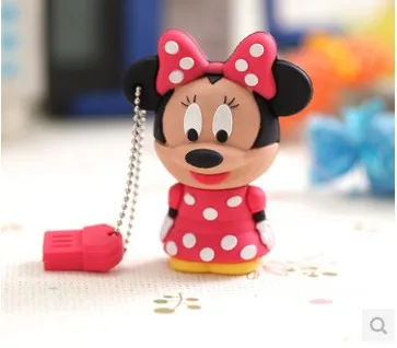 Горячая продажа Флешка в форме героя мультика Минни форма Usb флэш-накопитель 128 Гб