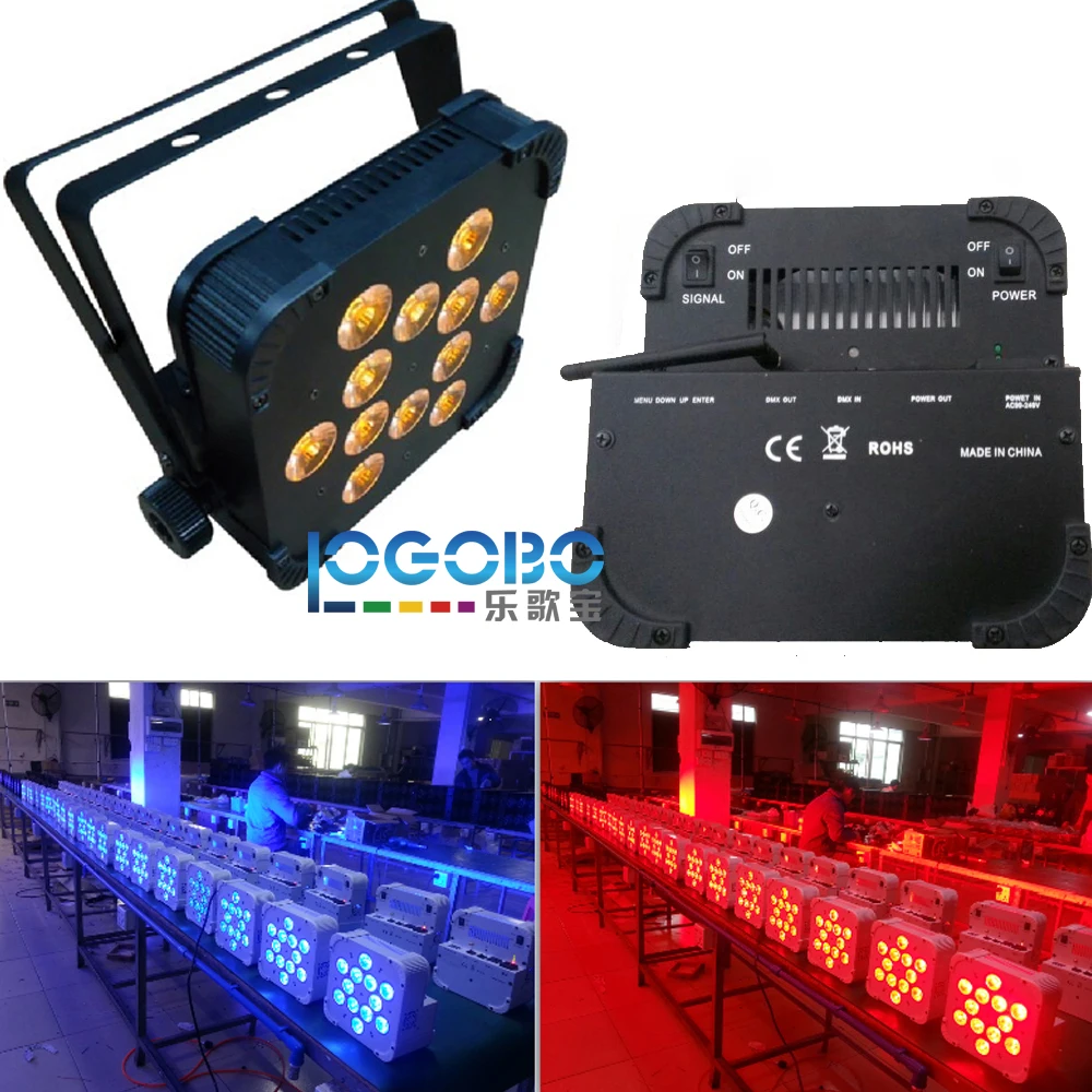 Лидер продаж плоский беспроводной DJ DMX светодиод 15Wx12 Par Can RGBWA 5 в 1