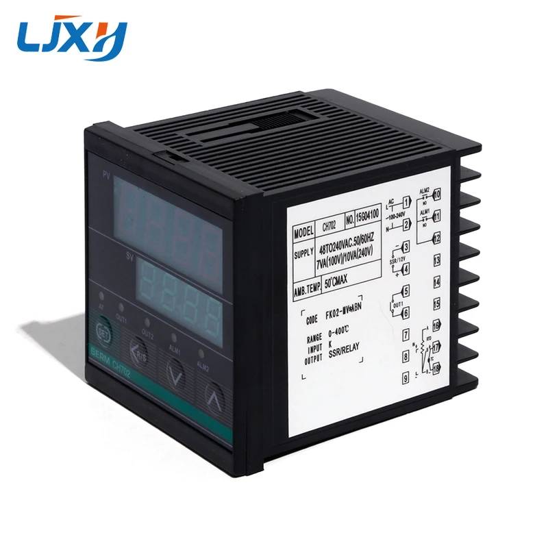CH702 двойной выход SSR и реле Два релейного выхода lcd цифровой PID интеллектуальный контроллер температуры 48-240 В переменного тока