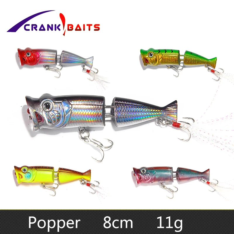Кривошипные приманки topwater Popper искусственная популярная модель рыболовные