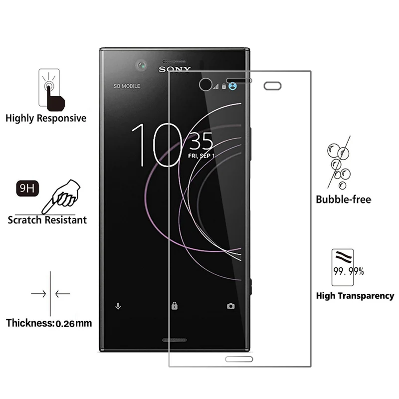 GXE 9H защитная пленка из закаленного стекла для Sony Xperia XZ1 5 2 &quotусиленная в