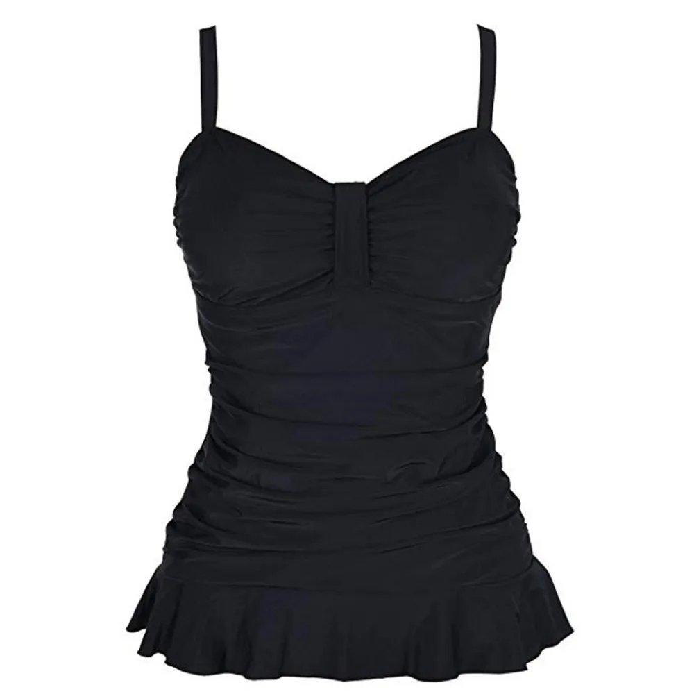 Женские бикини 2020 женский купальный топ с подкладкой и оборками на подоле одежда