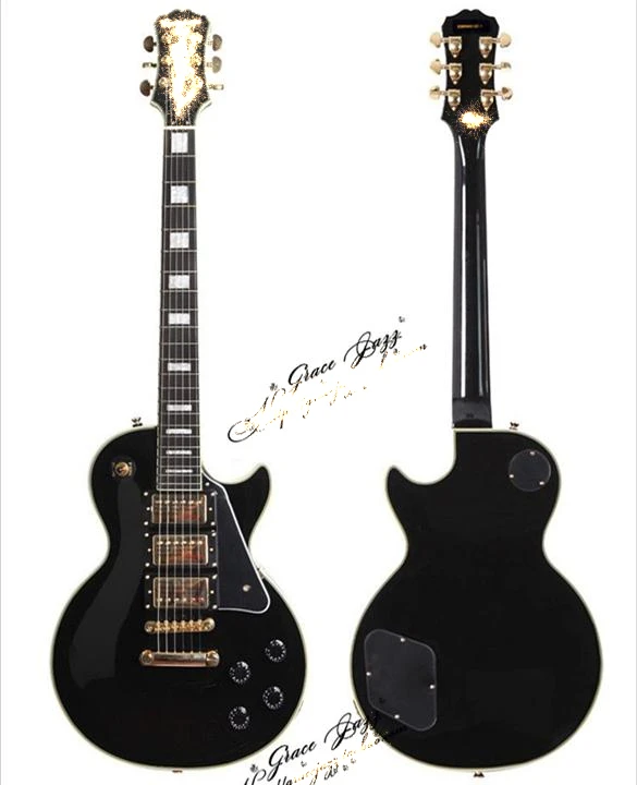 Details about EMS ship Classic three pickup Black Beauty Electric Guitar With Case | Спорт и развлечения
