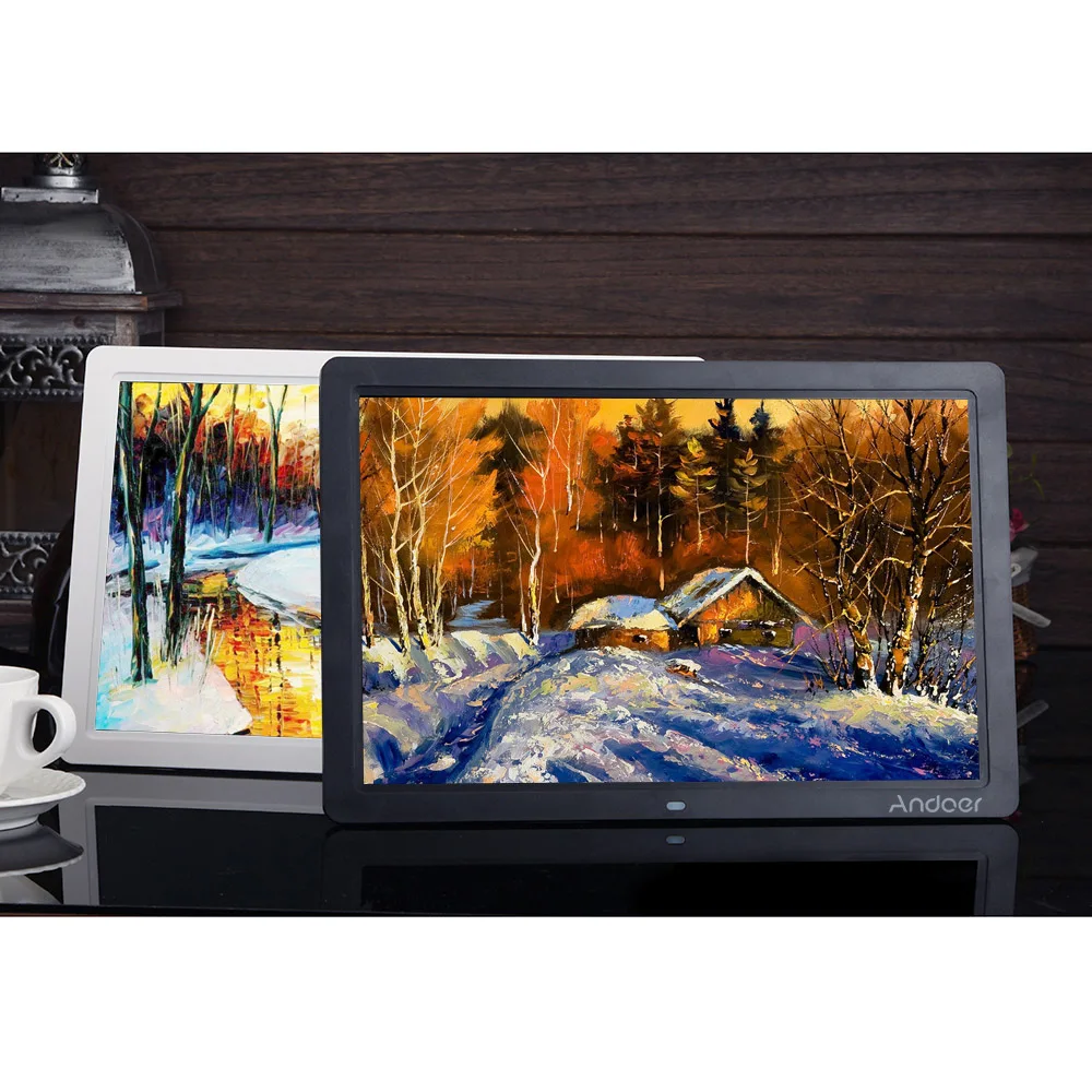 Andoer Electronic Picture Photo Frame 15&quot HD LED Large Screen 1280*800 MP3 MP4 Movie Player with Remote Control | Электроника