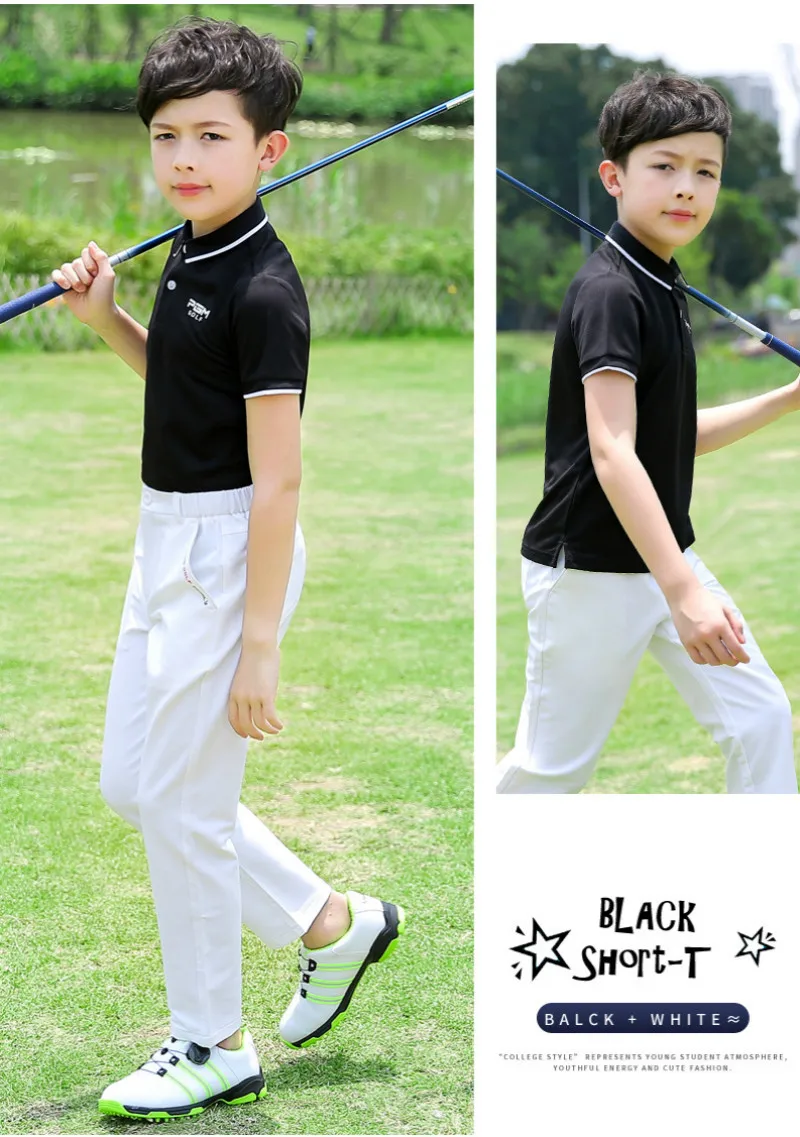 

2019 PGM Golf Clothes Short Sleeve T-shirt with Breathable Fabric for Children and Adolescents YF199