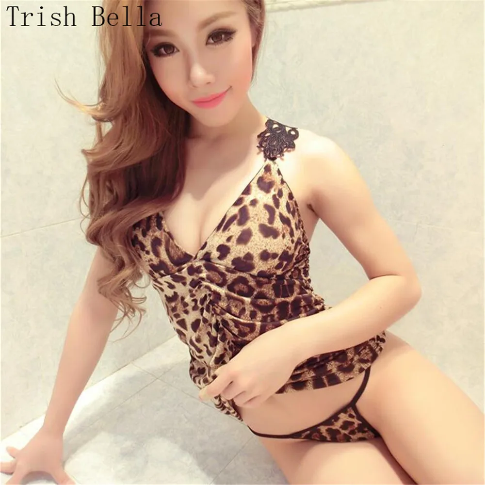 

Новый прозрачный кружевной эротический порно с леопардовым принтом