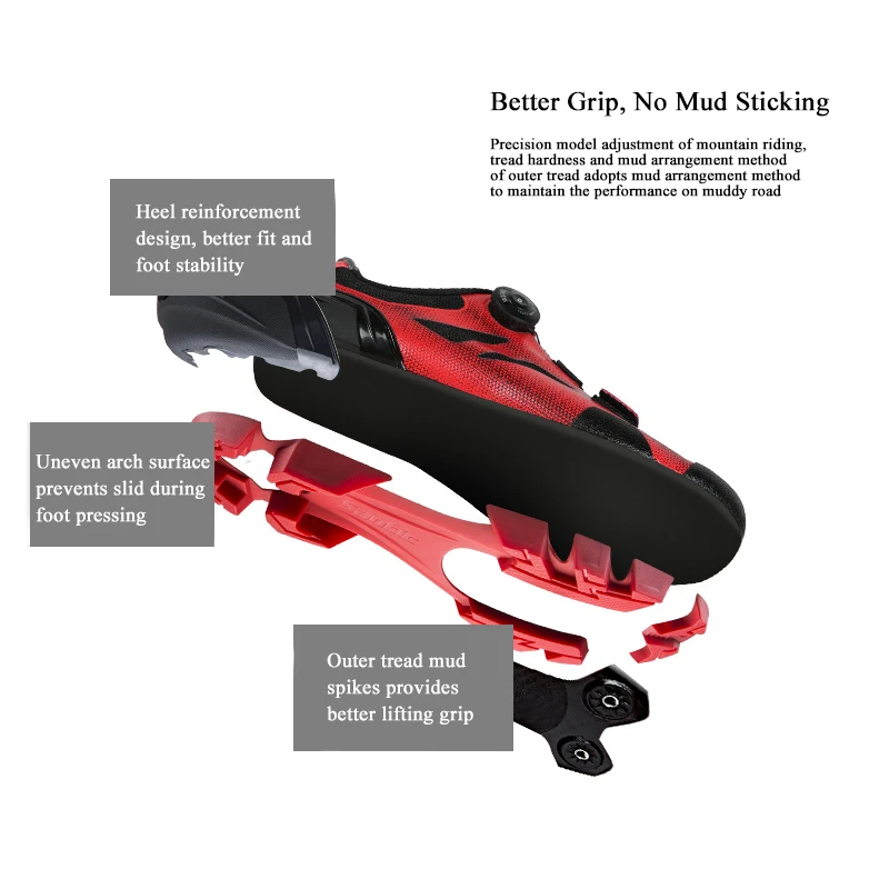 Велосипедная обувь Santic Мужская профессиональная для горного велосипеда дышащая