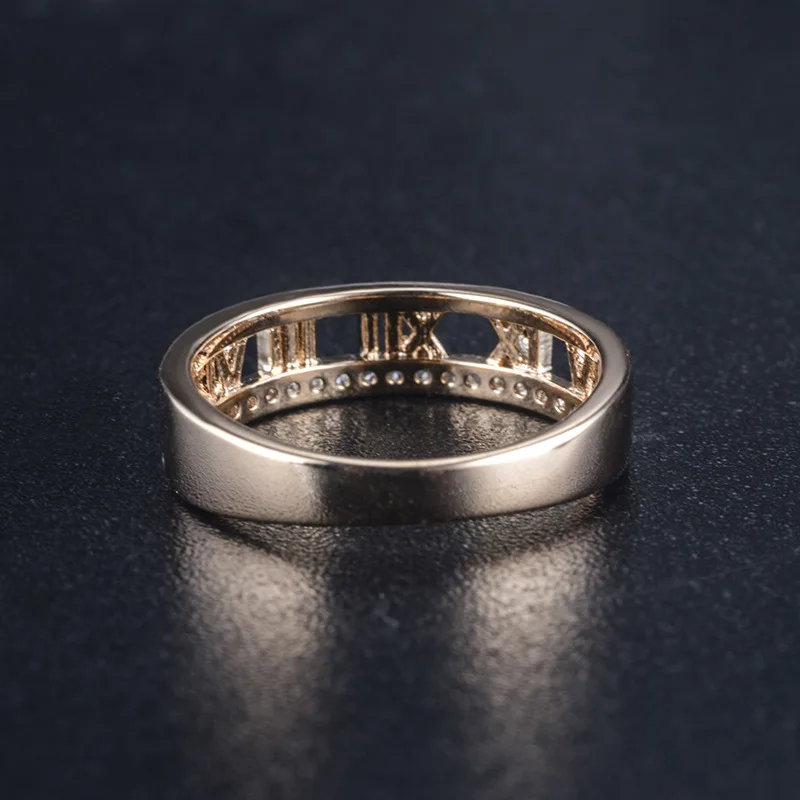 LCEOL модное золотистое/серебристое кольцо с римскими цифрами Размер 8