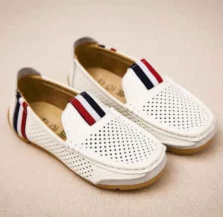 Летняя детская обувь для мальчиков лоферы оксфорды на плоской подошве дышащие