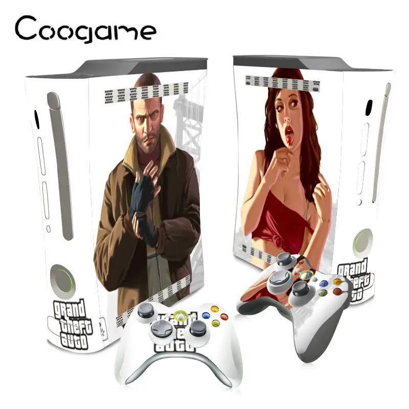 Топ GTA V Стикеры для Microsoft Xbox 360 жира консоли и 2 колодки 360Fat скины|stickers for|stickers