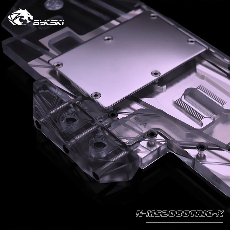 Bykski полное покрытие GPU водоблок для MSI RTX 2080 GAMING X TRIO видеокарта RGB/RBW N-MS2080TRIO-X