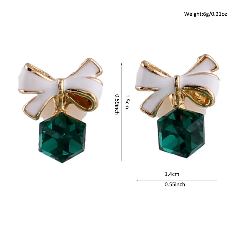 GRACE JUN Fashion Cute Square Crystal Bowknot Clip on Earrings for Girl Party Charm Cushion Needn't Ear Hole | Украшения и