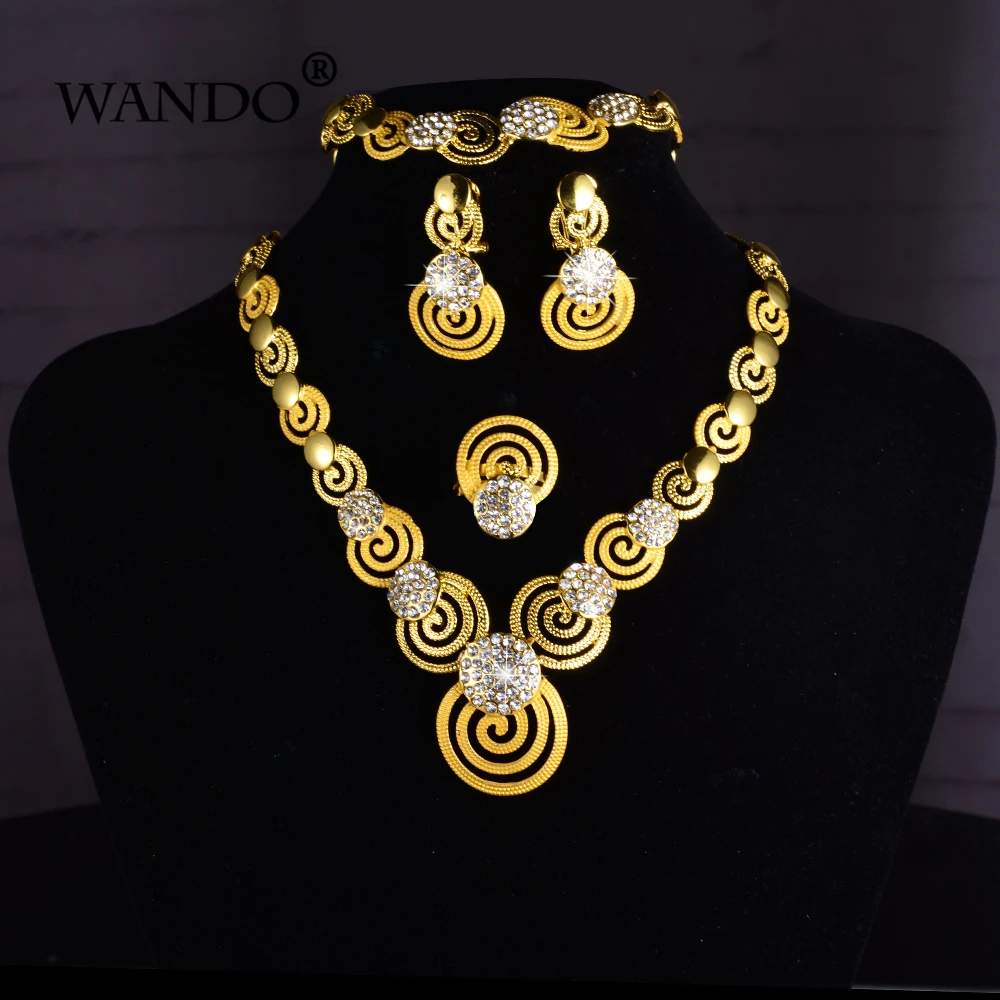WANDO ювелирные изделия цвет эфиопского золота 24k яркость для