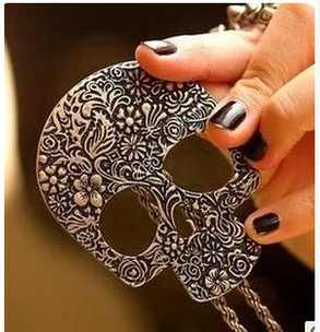 Ожерелье женское с подвеской в виде головы черепа|necklace apple|necklace findingnecklace ruby |