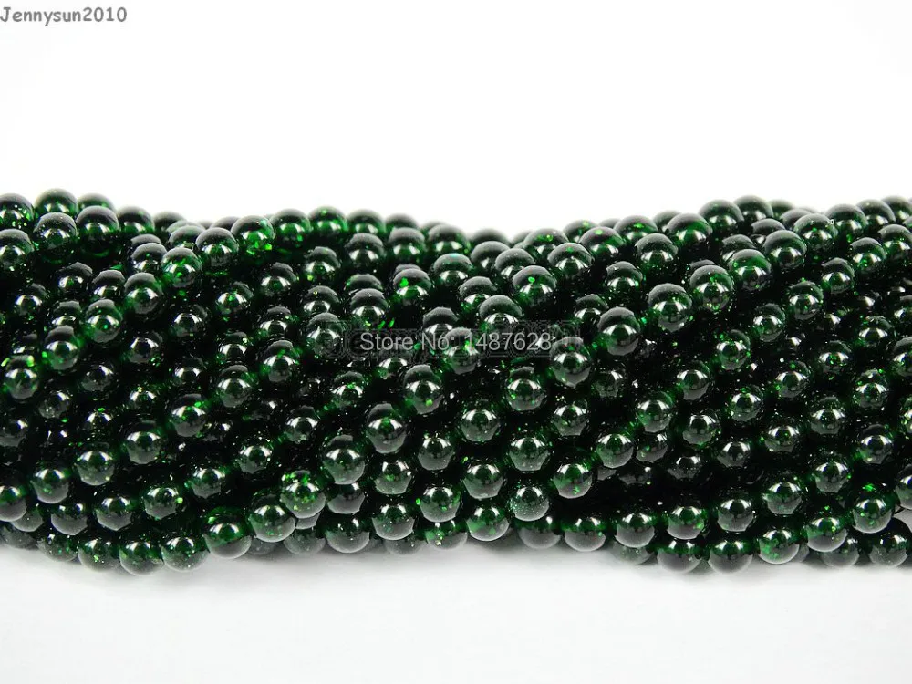 

Natural Green Sand Gems Stones 3mm Smooth Round Spacer Loose Beads 15'' Strand for Jewelry Making Crafts 5 Strands/Pack