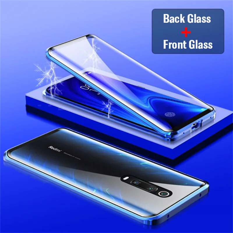 Магнитный металлический чехол для redmi k20 pro redmi Note 7 Pro mi 9 se, двойное стекло в рамке, чехлы для всего тела redmi k 20 pro mi 9 T K20