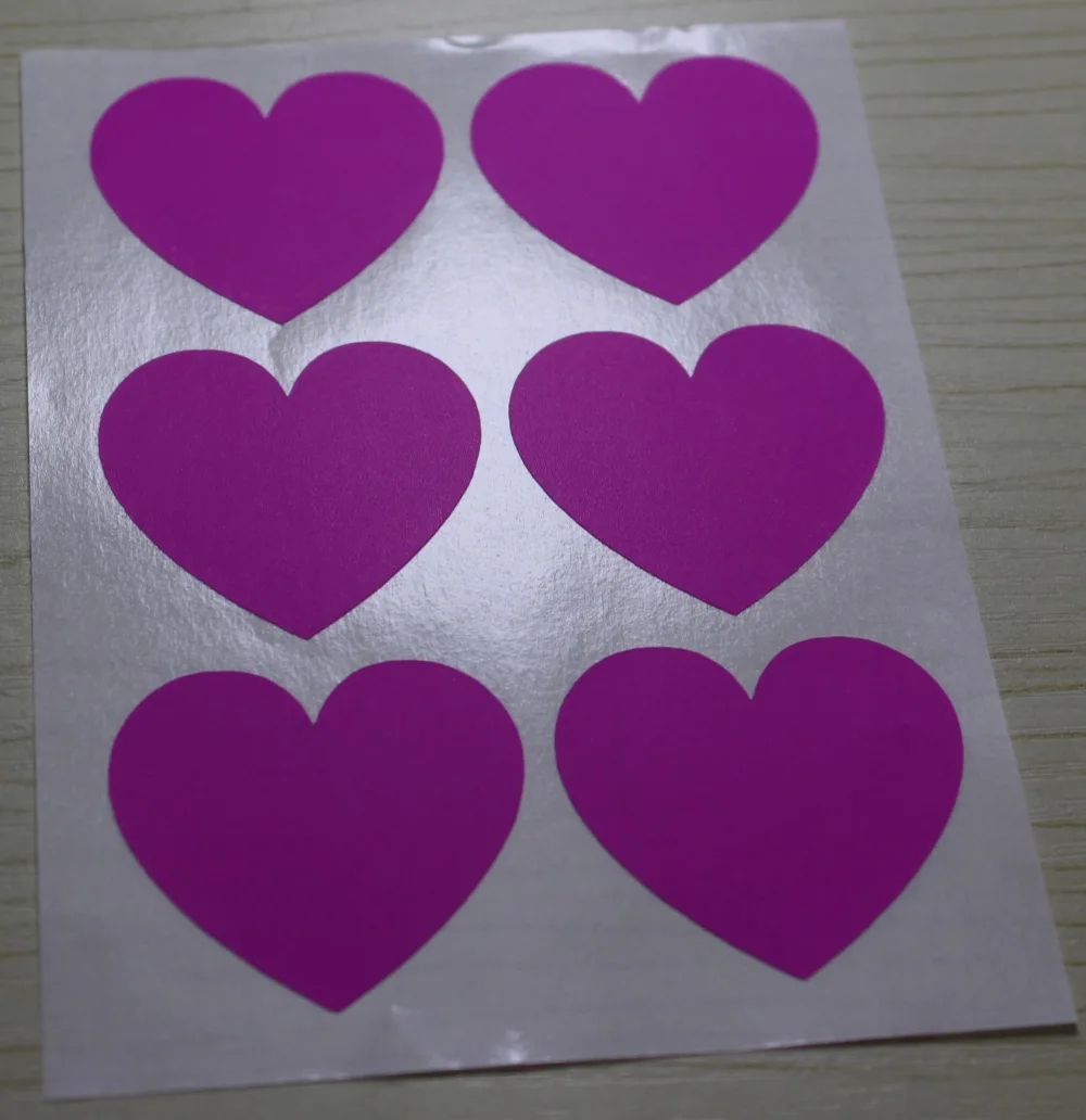 3 8 см неоновый фиолетовый стикер сердца | Дом и сад