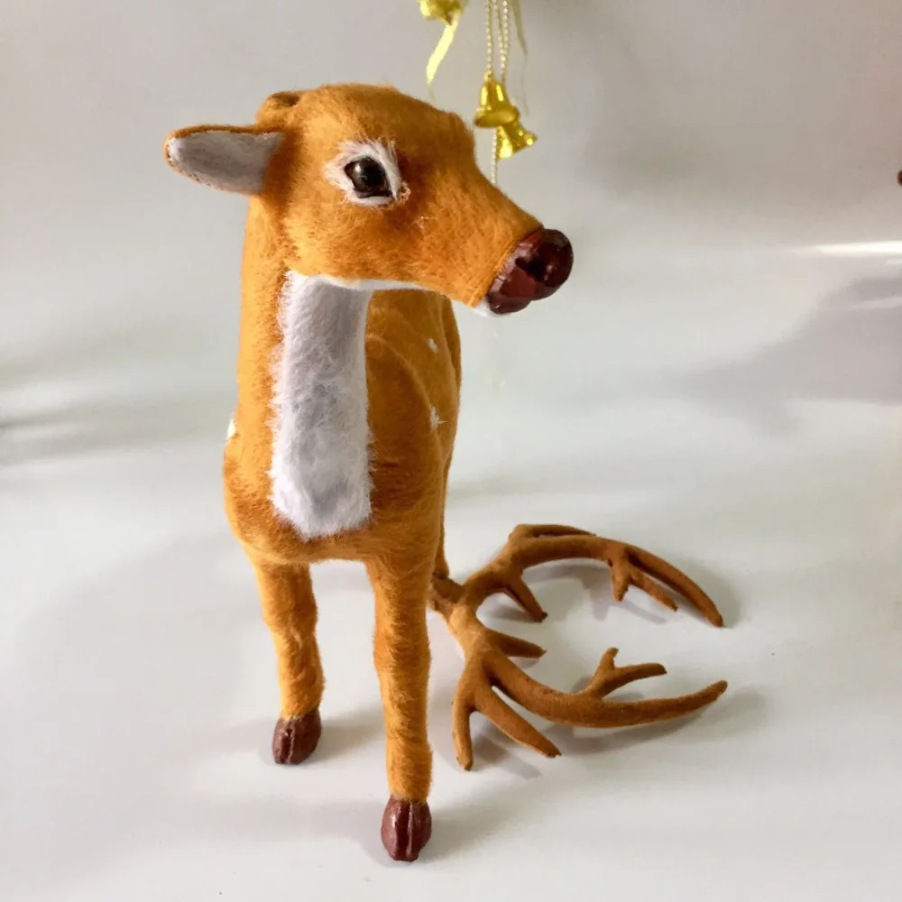 Рождественский реалистичный Олень Лось плюшевое моделирование Новогоднее