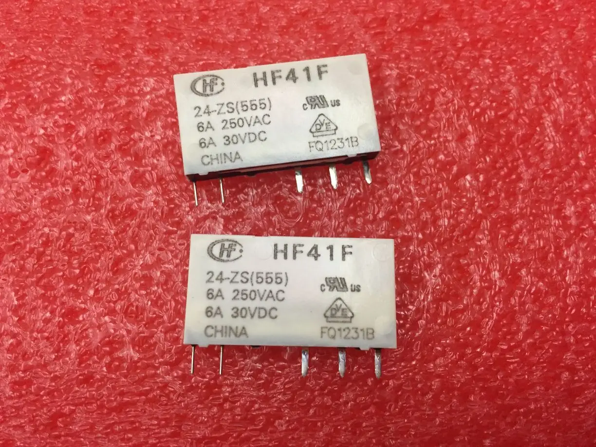 Бесплатная доставка 100% новое оригинальное реле 10 шт./лот HF41F-24-ZS HF41F 24-ZS 5 контактов