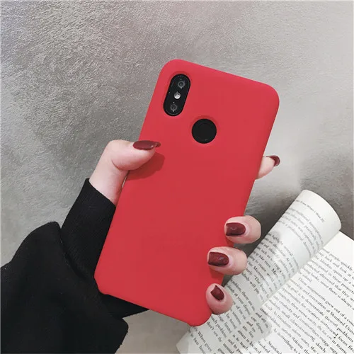 Dark red Жидкий чехол для телефона для Xiaomi mi A2 Lite mi 8 Lite Max 3 mi x 2 2S 6 mi 9 чехол силиконовый чехол для Red mi Note 7 5 6 Pro 6A - Цвет: Dark red