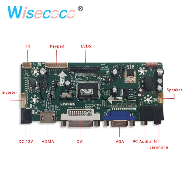 12 1 &quotВысокая яркость разрешение 1280*800 TFT lcd с VGA динамиком LVDS для промышленного