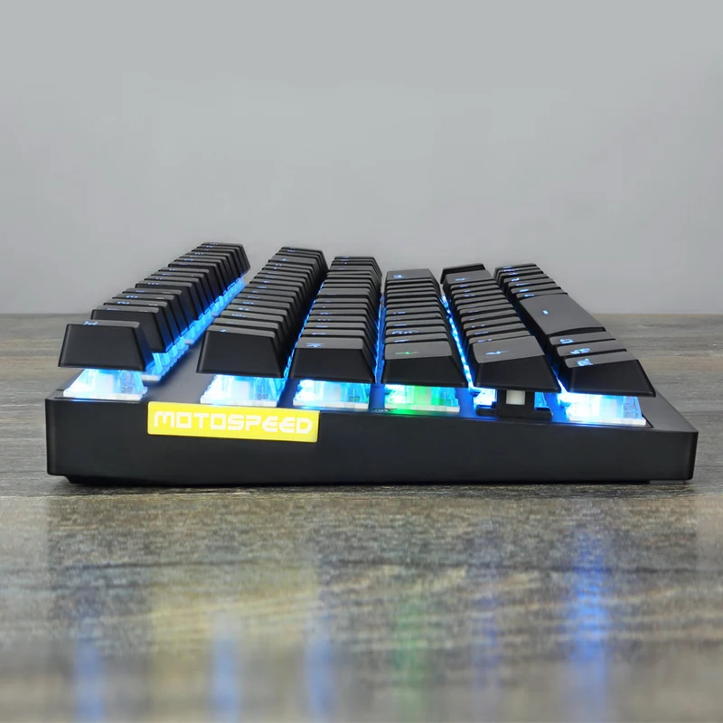 Motospeed GK82 тип-c игровая/Офисная Клавиатура красный переключатель 2,4G Беспроводная/Проводная Механическая клавиатура перезаряжаемая 87 ключ