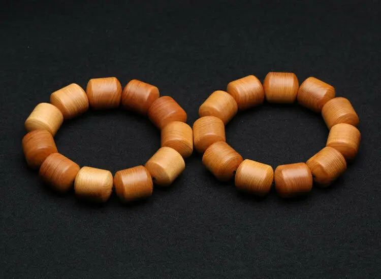 20mm Old Thuja Wood Barrel Beads Tibetan Buddhism Amulet Bracelet | Украшения и аксессуары