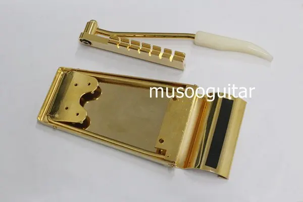 Длинная версия Maestro Vibrola левая рука Tremolo с логотипом G в золоте|Детали и аксессуары
