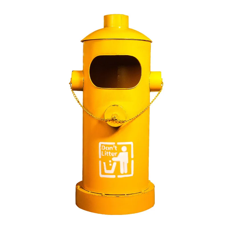 Американский креативный пожарный гидрант мусорная корзина железная большая