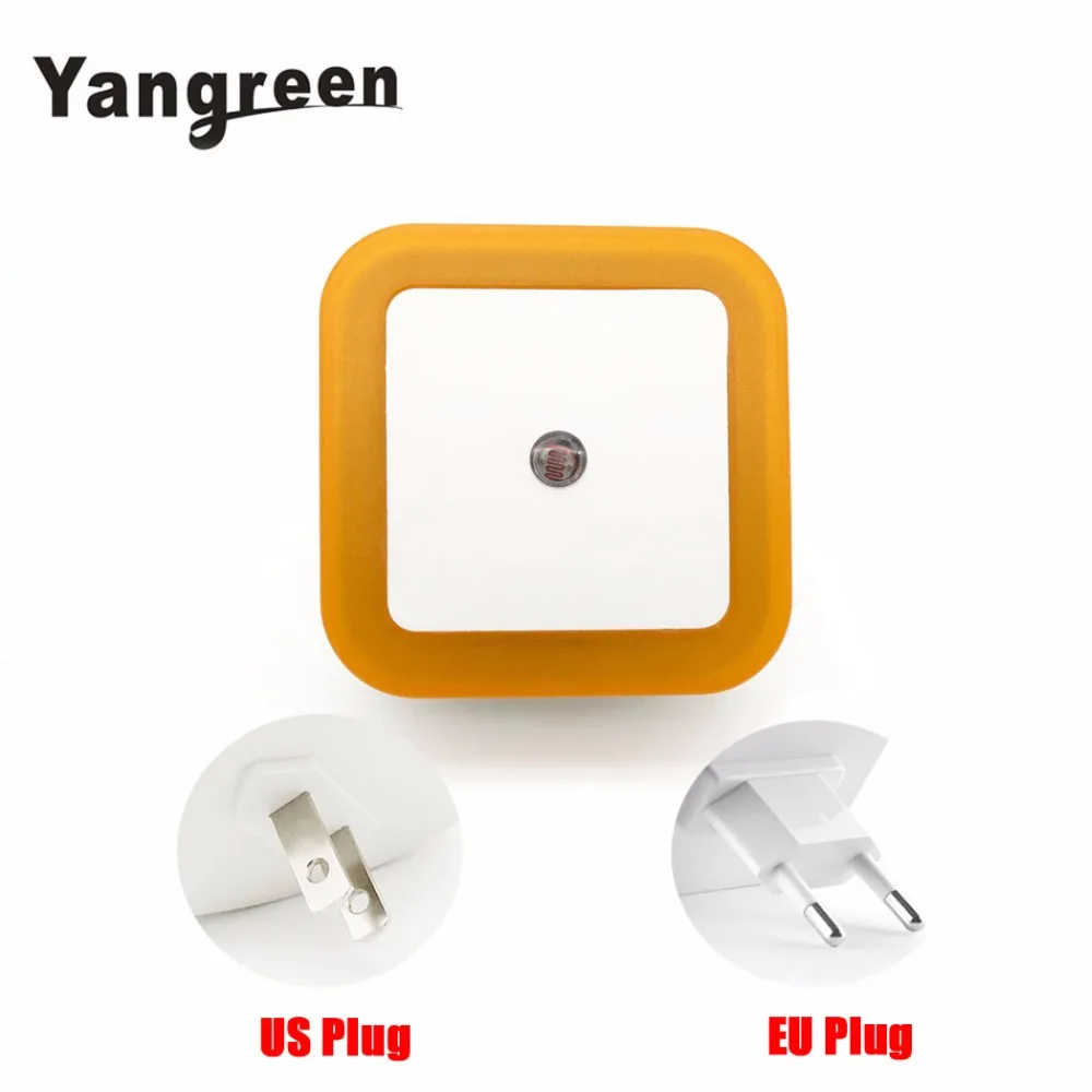 Yangreen 1 шт. EU/штепсельная вилка американского стандарта Смарт Сенсор светодиодный Ночной светильник индукции Сенсор Управление светодиодный светильник 0,5 Вт автоматический светильник комнаты лампа